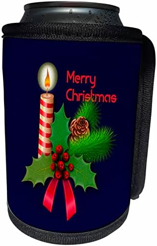 3dRose Can Cooler Wrap - Christmas Holiday Design