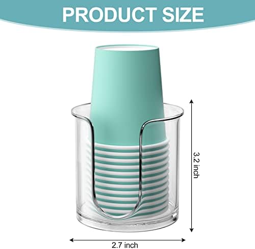 BYAWAY Compact Cup Dispenser for Bathroom Vanity 2 Pack
