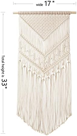 Mkono Macrame Wall Hanging Decor 17x33 Inches