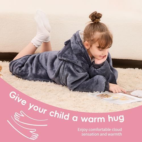 Yescool Wearable Blanket Hoodie for Kids