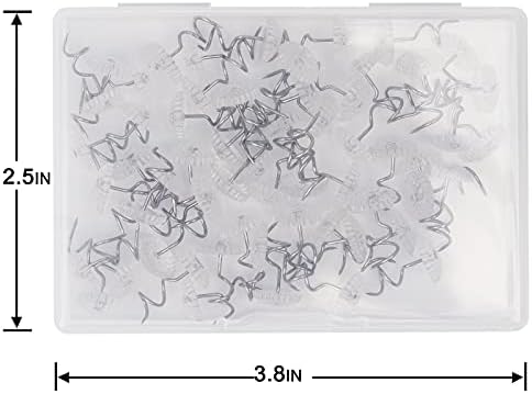 Lesnow 50PCS Clear Head Twist Pins for Bed Skirts and Slipcovers