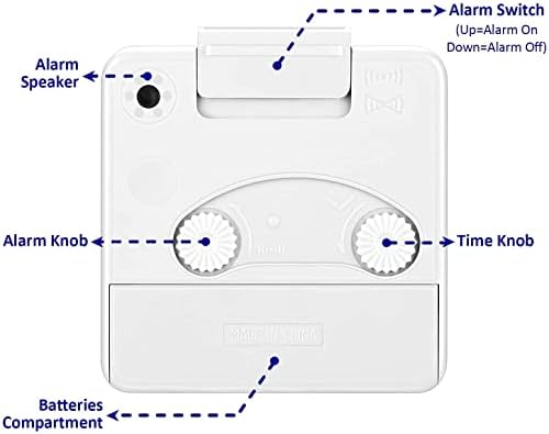 Jisile Ultra Small Analog Alarm Clock with Snooze and Light Function