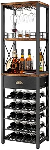 Homeiju Freestanding Wine Rack with 4 Tiers and Tabletop