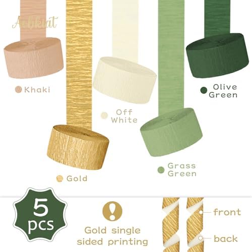 AOBKIAT Wedding Party Decorations 5 Rolls Streamers