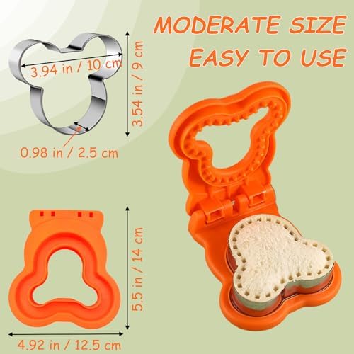 Sandwich Cutter and Sealer for Kids and Adults Orange
