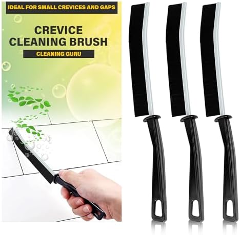 Hard Bristle Crevice Cleaning Brush 3 Pcs for Narrow Spaces