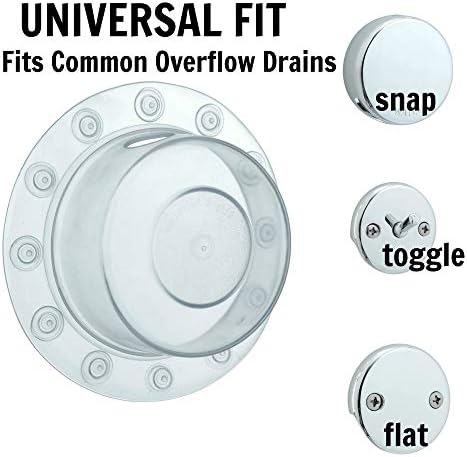 SlipX Solutions Bottomless Bath Overflow Drain Cover