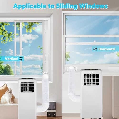 Portable AC Window Vent Kit with 59 Inch Exhaust Hose