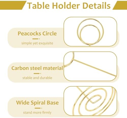 36 PCS Gold Table Number Holders with 3 Sizes