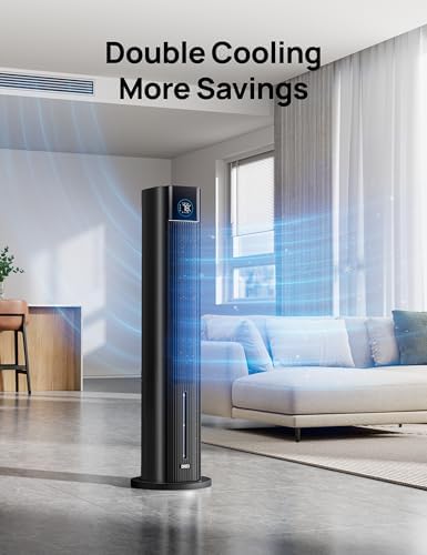 Dreo Tower Fan for Bedroom 43 2025 Upgrade Black