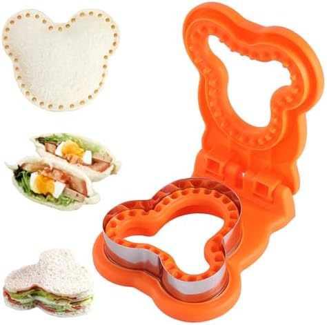 Sandwich Cutter and Sealer for Kids and Adults Orange