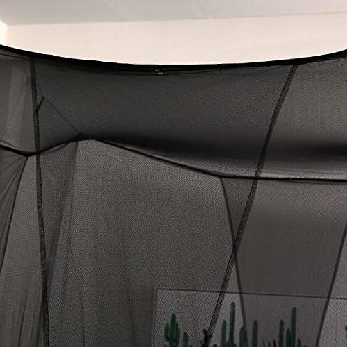 Mengersi Black Bed Canopy Curtains for Full Queen King Size Bed and Outdoor Use