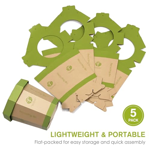 QIMATOP 5 Pack Cardboard Trash Cans 3 Gallon Reusable Foldable