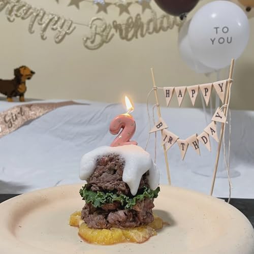 Happy Birthday Cake Topper with Wood Poles