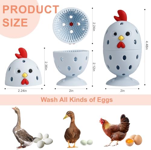 Wonlex Silicone Egg Scrubber with BPA-Free Bristles