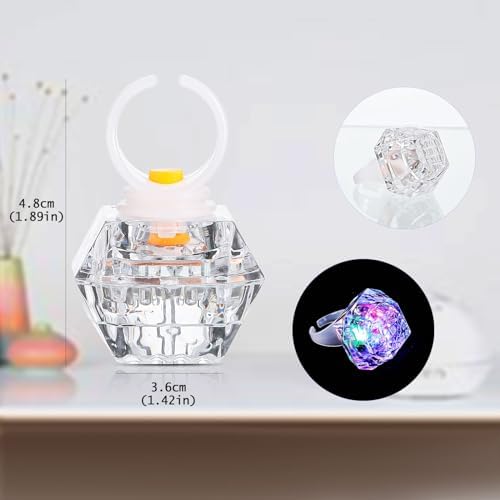 Hicarer 8 Piece LED Light Up Ring Set for Party Favors