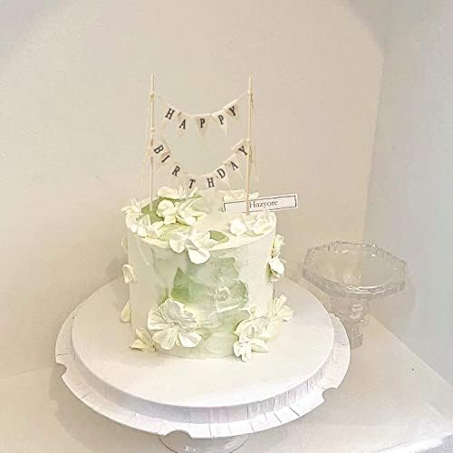 Happy Birthday Cake Topper with Wood Poles