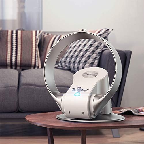 YUMUO Super Cold Wind Bladeless Fan Silver 30x30cm