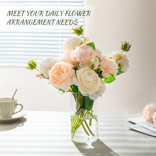 12pcs Glass Cylinder Vases for Centerpieces