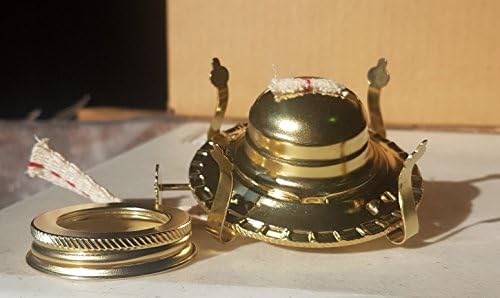 BP Lamp Replacement 2 Size Brass Plated Burner with Cotton Wick