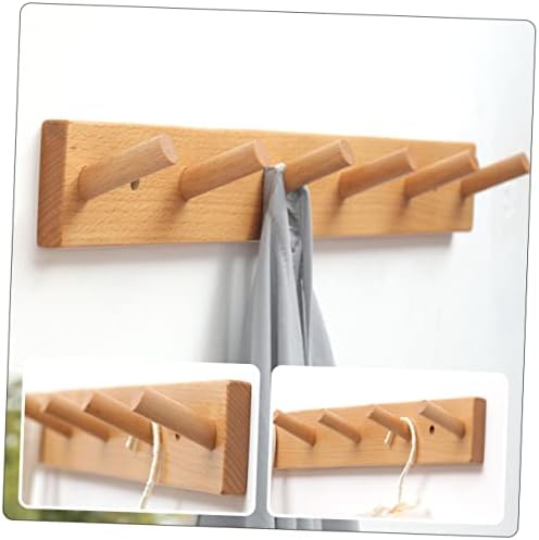 Bestyash Wooden Wall Mounted Storage Hanger for Clothes and Hats