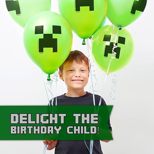 Minecraft Birthday Decorations Set for 16 Guests