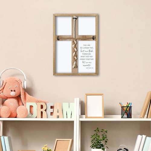 Matthew 196 Unity Cross Wedding Sign 15x10 Wood
