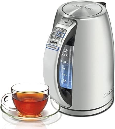Cuisinart 17 Liter Electric Kettle with 6 Preset Temperatures and Can Opener White