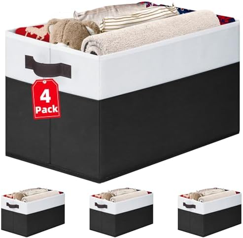 Criusia 4-Piece Collapsible Storage Bins with Handles