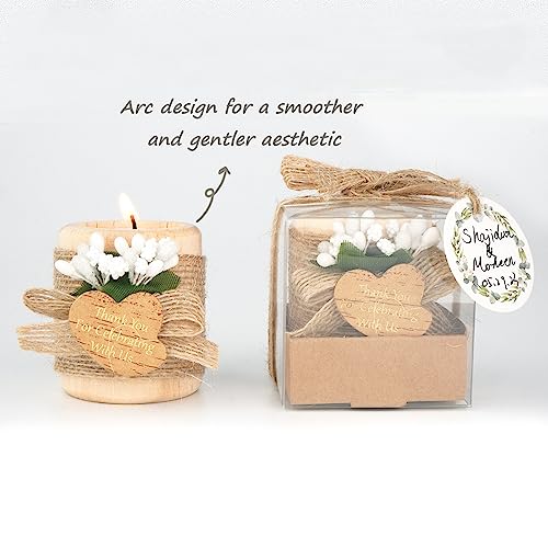 30 Pack Wood Tealight Candle Holders for Wedding Favors