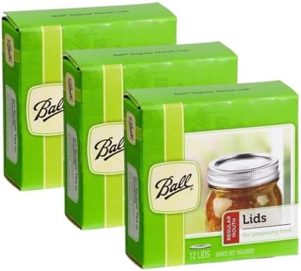 Ball Regular Mouth Lids for Mason Jars 12-Count 36 Total