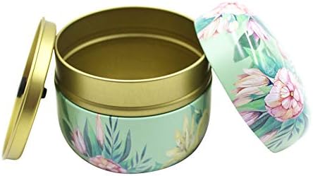 2 Pack Mini Tea Storage Containers with Flowers Pattern