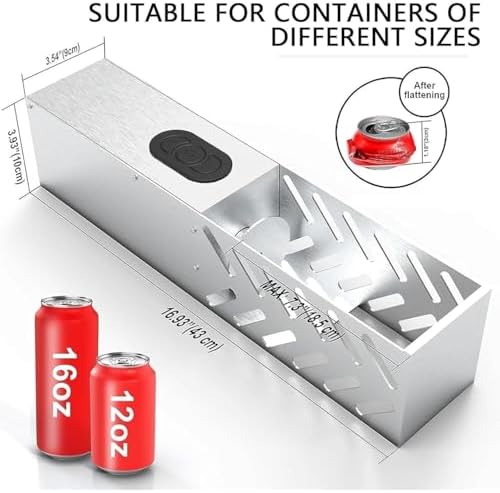 Electric Can Crusher Wall Mountable One Click