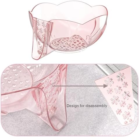 HEVIRGO Pink Colander Multifunctional Kitchen Strainer
