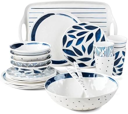 Lenox Blue Bay Melamine Dinnerware Set 20-Piece