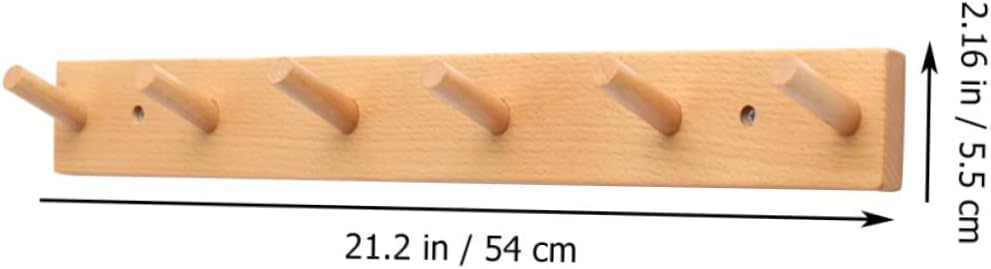 Bestyash Wooden Wall Mounted Storage Hanger for Clothes and Hats