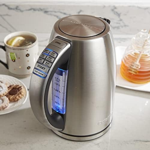Cuisinart 17 Liter Electric Kettle with 6 Preset Temperatures and Can Opener White