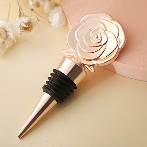15 Pcs Rose Wine Stoppers Wedding Favors for Guests