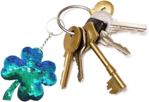 GuassLee 15Pcs Flip Sequin Keychain Set
