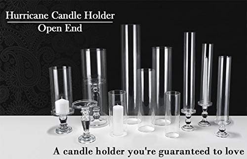 CYS EXCEL 6-Piece Clear Glass Hurricane Candle Holder