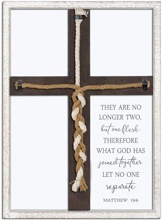 Matthew 196 Unity Sign Wedding Ceremony Wood Frame