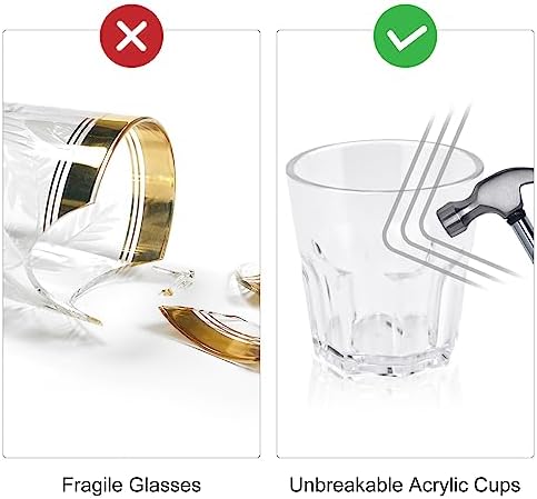 Plastic Water Glasses Set of 6 Shatterproof Tumblers for Kids