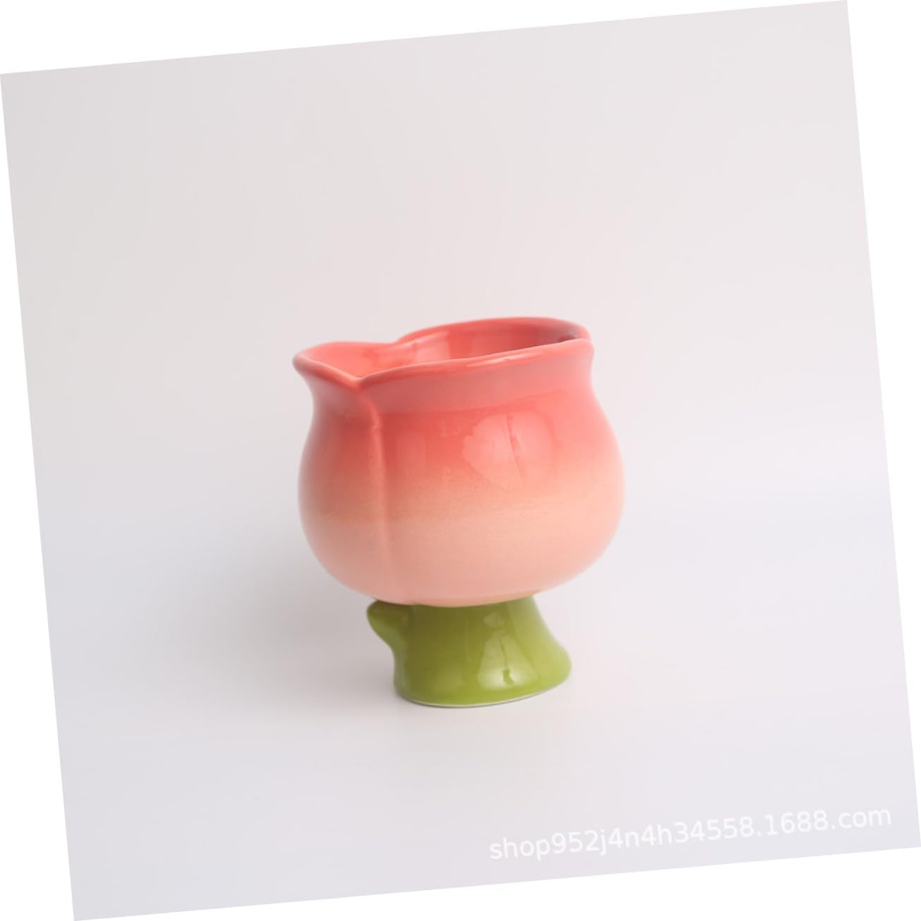 Showeroro Ceramic Dessert Cup with Footed Design
