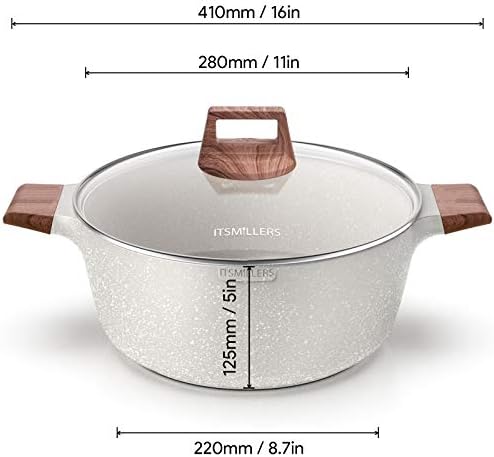 Nonstick Ceramic Casserole with Induction Base 6Qt