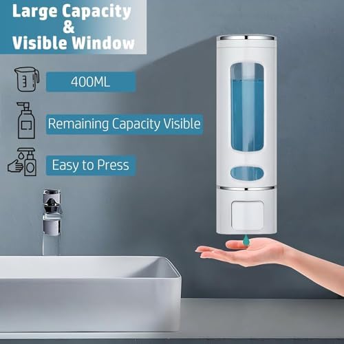 Single Wall Mounted Hand Soap Dispenser 135oz White