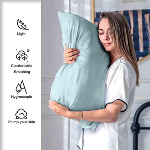 Suatien Mulberry Silk Pillowcase 20x26 Standard Size with Hidden Zipper
