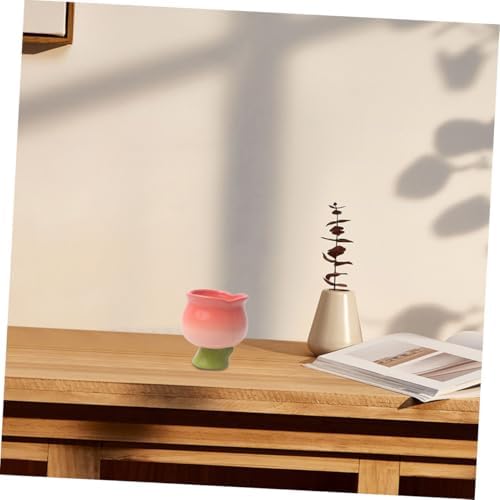 Floral Ceramic Dessert Bowl with Highfoot Design