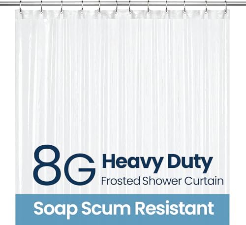 LiBa Waterproof Shower Curtain 72x72 PEVA Non-Toxic