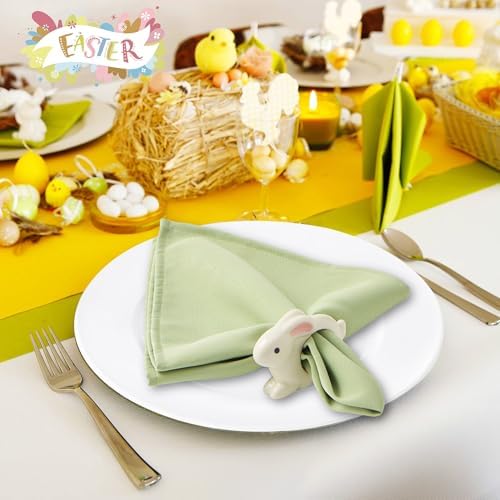Easter Bunny Napkin Rings Set of 4 - Porcelain White