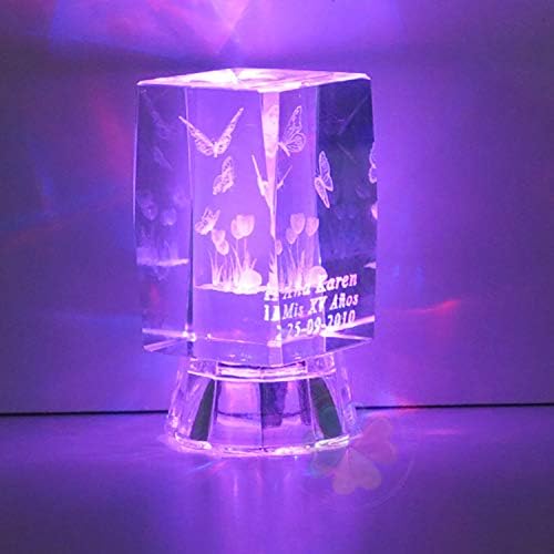 Personalized 12-Piece Photo Crystal Cube with LED Light